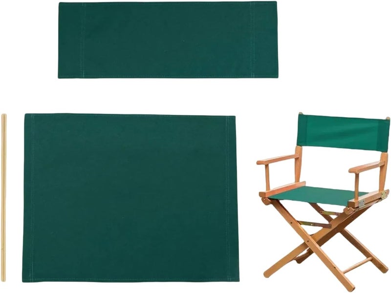 Cansybil Director Chair Replacement Canvas Fabric Seat Cover Foldable Director’s Chair Cover Kit Black | 21.2" L x 16.1" W x 0.39" H (E:Army Green 21.25''L*16.14''W) - Image 1